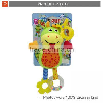 Super Soft Lovely Plush Cartoon Animal Baby Bed Rattle Baby Bell photo-6