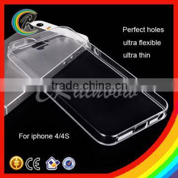  China Ultra thin tpu case for iphone 4S 4 tpu cover