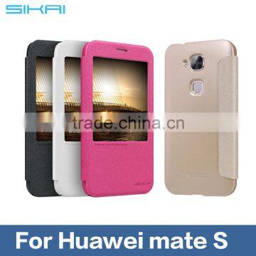 Sikai Promotion Portable View Window Anti Scratch PU Leather Case Cover For Huawei Mate S Mobile Phone Cover Case