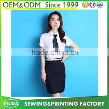 Custom Summer New Design Slim Fit Skirt Suit Office Ladies Wear Office Work Suit