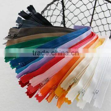 sports garment accessories open end nylon zipper