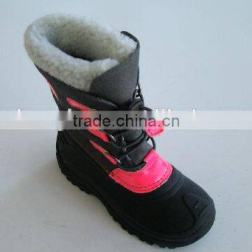 2014 Hot Sell Kids Winter Snow Boot lace-up warm snow cheap boots CH-2043