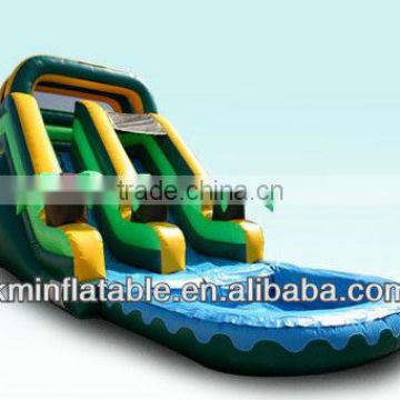 palm tree inflatable water slide with pool