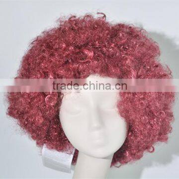 Short Red Explosion Fans Wig for Christmas N221