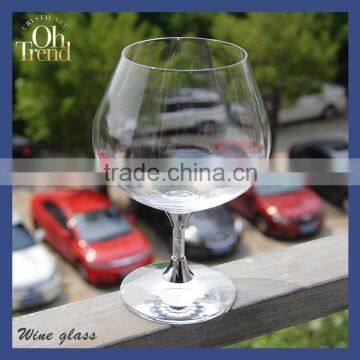 Custom creative fashion personality silver round wine glasses for wedding