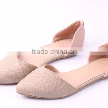 2016 Ladies Flat Shoes Snake PU Upper Pointed Toe Shoes Ladies Fancy Ballerina Shoes photo-4