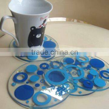 Colored Printing Acrylic Coaster Round Shape Coaster