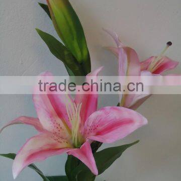 High quality artificial silk lily fake lily flower for wedding decoration