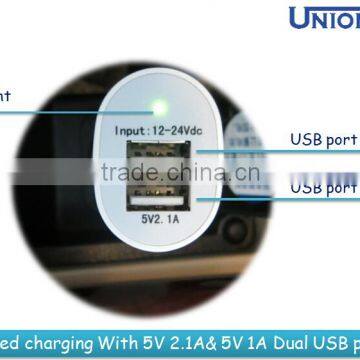 Wholesale Car Charger 5v 1a/2.1a With Led Light Made in China photo-3