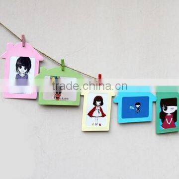 3Inches Colorful Washing Line Hanging Gallery on Line Paper Photo Frames photo-3