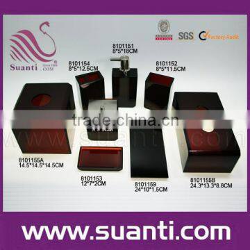 Wholesale Simple Craft Polystone Hotel Bathroom Accessory Set China