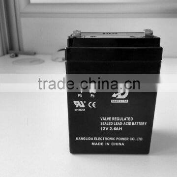 Kanglida Factory Wholesale Safety Alarm 12v 2.6ah Emergency Light Storage Sealed Lead Acid Battery photo-3