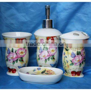 4pcs ceramic bathroom set