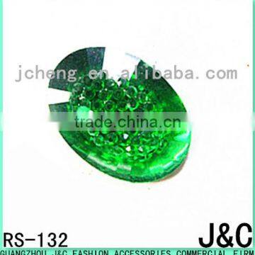 colorful oval resin stone