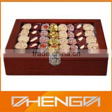 Hot!!! Customized Made-in-China Belgium Chocolates Weeding Favour Gifts Glossy Wooden Packaging(ZDC13-H010)