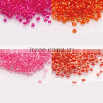 New arrival 15/0 Seed Bead glass color lined irregular round