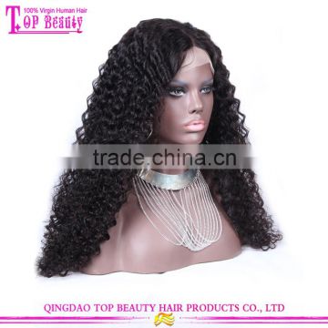 Wholesale cheap human hair full lace wig no tangle virgin Indian curly human hair wigs for black women