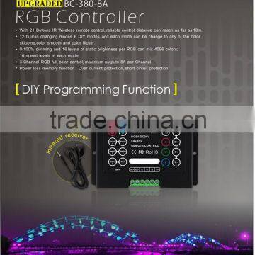 IR Remote Led Rgb Controller 3 Channels Constant Voltage Led Controller With Programmable Function photo-2