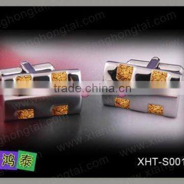 High quality gold chain cufflinks for christmas gift