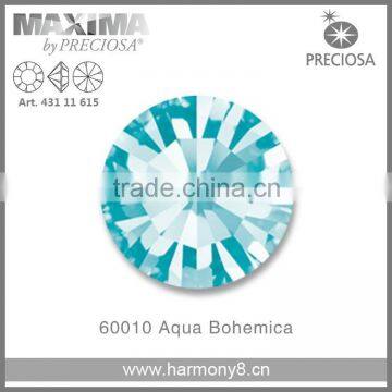 Original PRECIOSA MC Chaton Maxima, Aqua Bohemica Point Back Rhinetsone