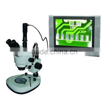 0.35MP top and bottom LED lighting TV set video stereo microscope