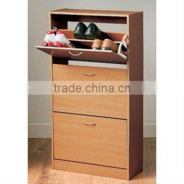 Cheap wooden shoe rack with 3doors