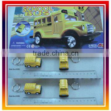 Fashion Key buckles ,Diecast Pull Back School Bus, Mini Bus Toys