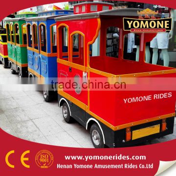 Electric amusement rides trackless tourist train for sale