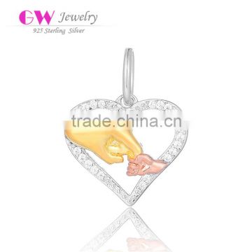 S192 Globalwin Wholesale Fashion Silver 925 Love Hands Jewelry Charm