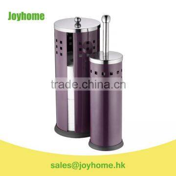 hot sale metal purple toilet brush and paper holder