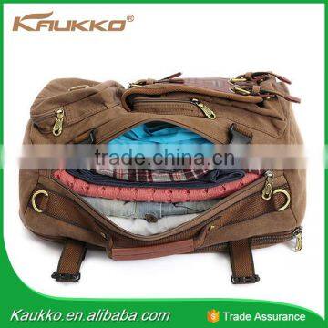 Kaukko Wholesale Canvas Brown Travel Duffel Bag for Sale FH05 photo-6