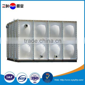 ISO Standard square sectional fiberglass grp water tank, frp water tank, smc water tank