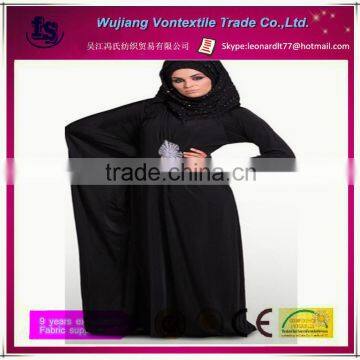 popular middle-east Arab black nada/nida abaya fabric for blouse,robe
