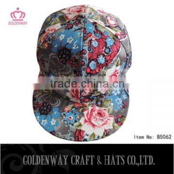 wholesale floral baseball caps and hat fitted caps