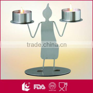 Wholesale creative human shaped metal grave candle holder