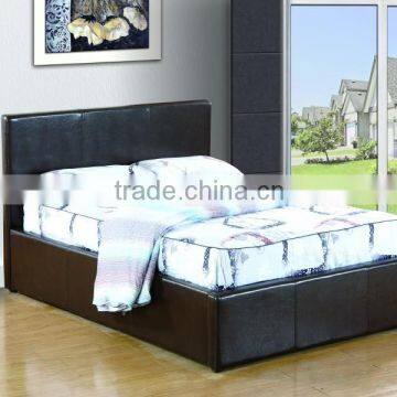 PU faux leather hydraulic lift bed