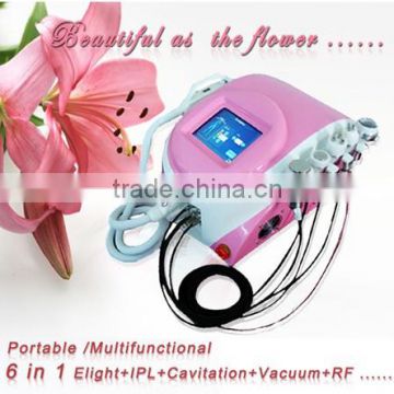 TUV approved Portable best effective 6 in 1 ipl brown hair removal machine with Cavitation RF