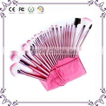 Professional pretty pink 22pcs brush set for makeup