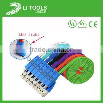 New Colorful The Double Insertion Light LED Micro USB Cable For Android Data Cable photo-3