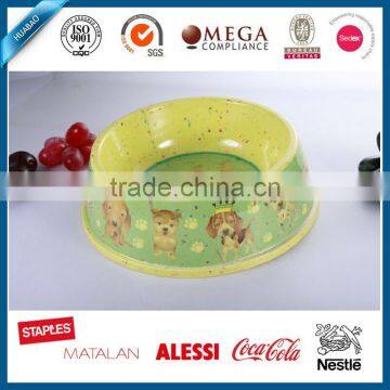 2016 new design melamine pet dinner dish with cute puppy printed,pet dishes equipment