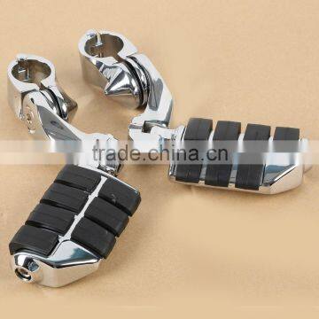 Chrome 360 Degree Adjustable Highway Footpeg Footrests For 32mm photo-2