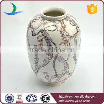 Best Selling Products Round Chain Design Ceramic Vases for Flowers photo-2