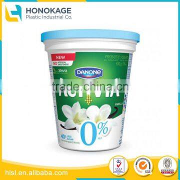 High Quality Round Freeze Cup for Yogurt with Lid, Thin Wall Container for Yogurt