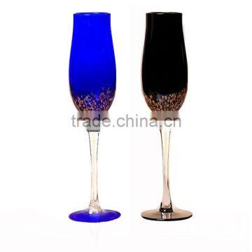 220ml glass decoration mug colorful glass goblet