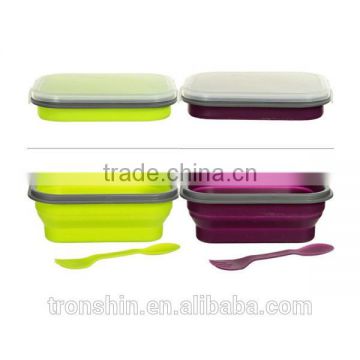 Water-tight Leak-Proof Silicone Lunch Box Perfect for a School Lunch Box, and fits in any travel bag