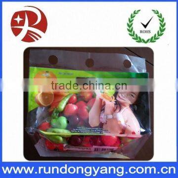Printed Plastic Zip Lock Fruit Bag With Handle photo-3
