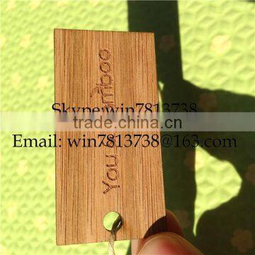 Wood Engraved Business Card With Rope Wooden Garment Hang Tags For Jeans Wooden ID Card Singapore Garment Tag photo-3