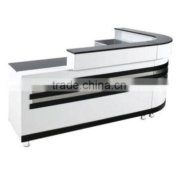 Nail salon reception desk Solid wood office table design receptionist table F-CT01A