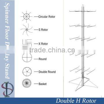 Rotating Display Stand with wire hooks