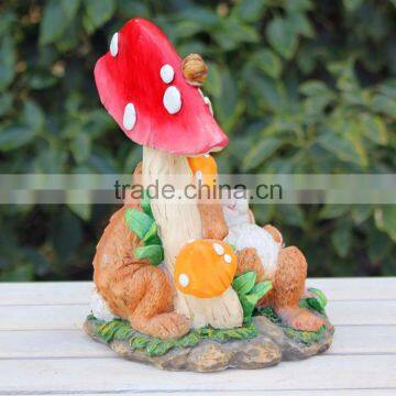 Resin Garden Welcome Rabbit Bunny Statue photo-4